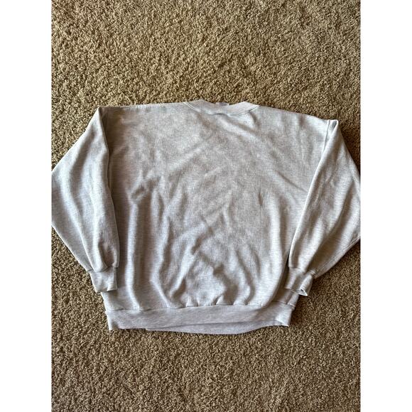 Vintage Duck Head USA Made Women’s L Cropped Heather Gray Crewneck Sweatshirt - Picture 4 of 8